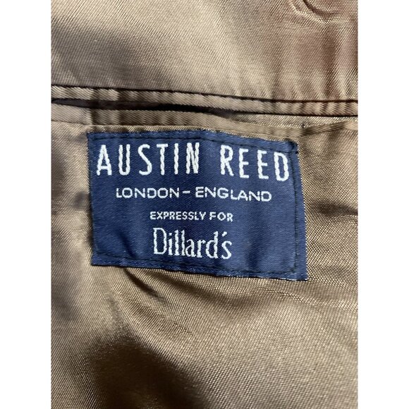 Austin Reed 48L Men’s Wool Blazer Brown Houndstooth Check Sport Coat Classic USA - Picture 4 of 10